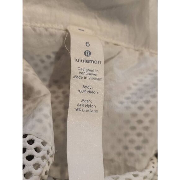 Lululemon Jacket Women's 6 Small White Refined Translucent Cropped Rain - Picture 4 of 8